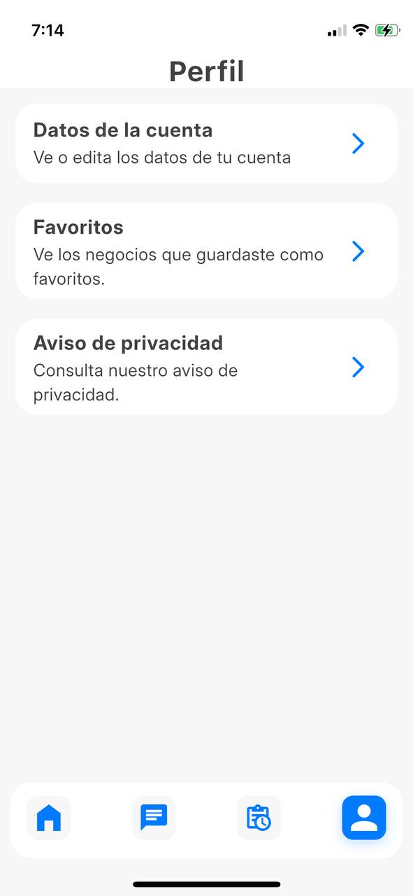 Sección perfil en Valanza Comunidad